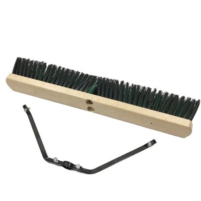 Ecoclean 24" Heavy Duty Push Broom,High Quality Wooden Push Broom Head,Wood Push Broom Industrial With Metal Brace