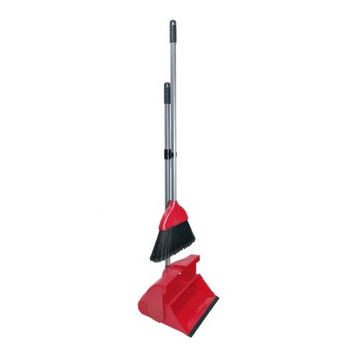 EcoClean Household Plastic Flip-lock Wind-Proof Angle Lobby Broom and   Dustpan set