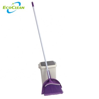 EcoClean  Long Handle Indoor details cleaning Plastic Angle Broom  and dustpan set