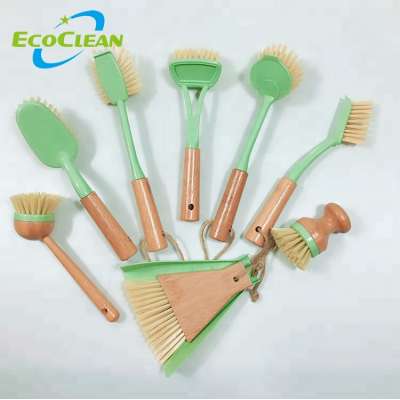 EcoClean #011019 Manufacturing Comfort Grip  Bamboo Handle Floor Tile and Grout Scrub Brush