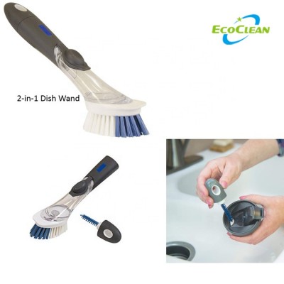 Soft Grips 2 in 1 Heavy Duty Soap Dispensing Kitchen Cleaning Dish Brush and Nipple Brush