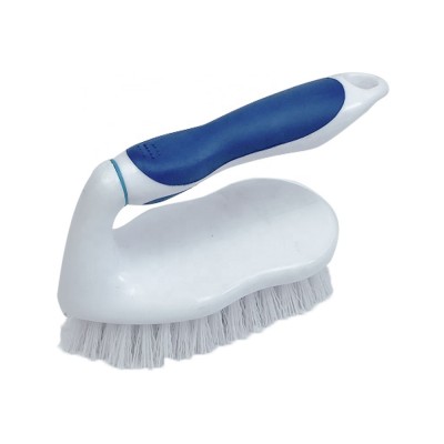 EcoClean Factory BSCI Customized logo Comfort Grips Iron handle scrub brush,  tile and grout brush,  Scrubber Brush